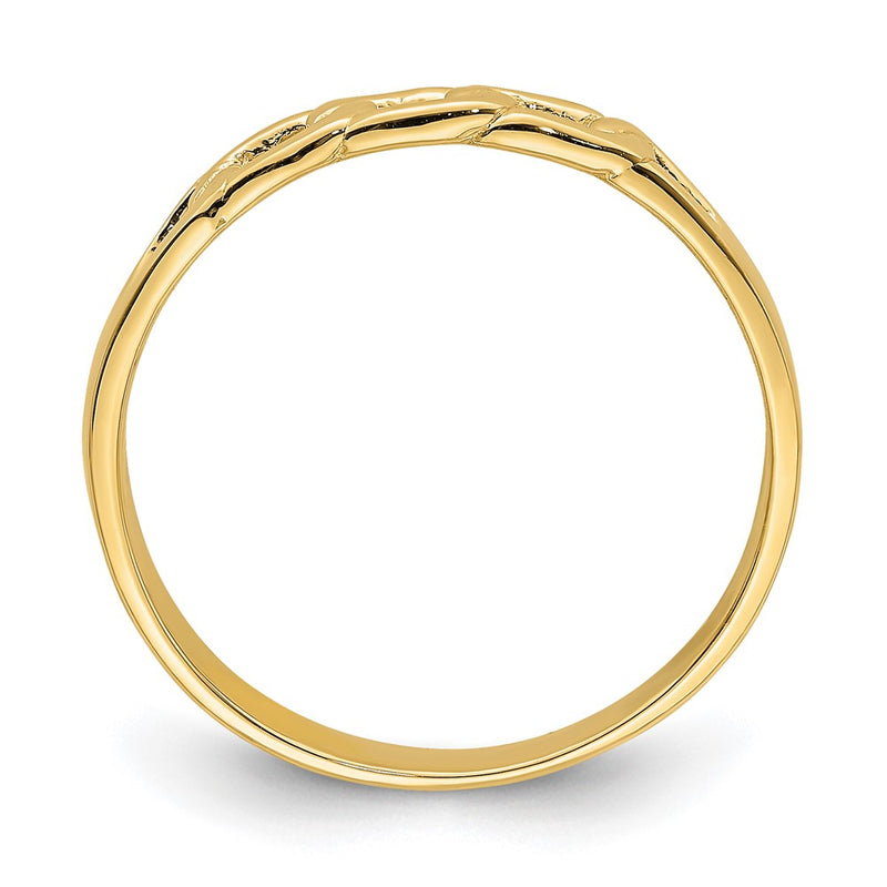 14K Yellow Gold Polished Link Band Ring