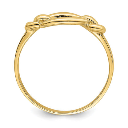 14K Yellow Gold Polished Freeform Knot Ring