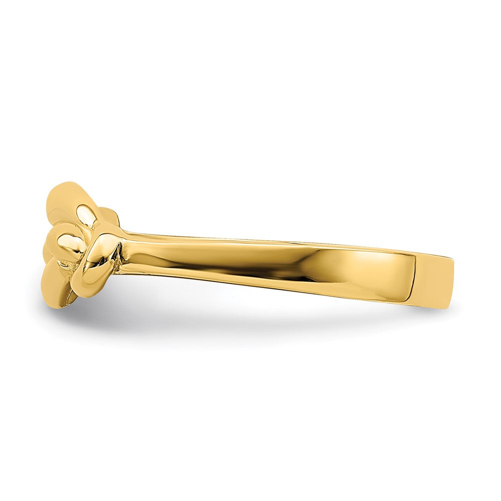 14K Yellow Gold Polished Freeform Knot Ring