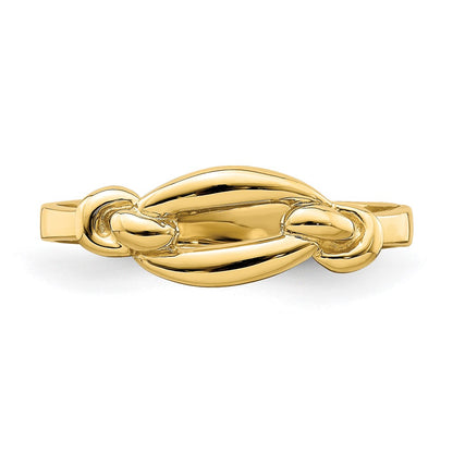 14K Yellow Gold Polished Freeform Knot Ring