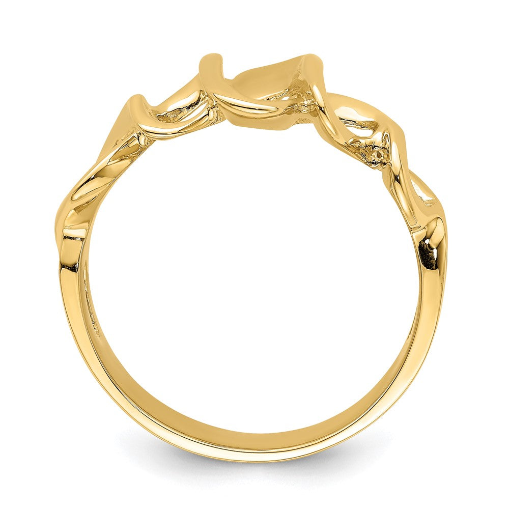 14K Yellow Gold Cut-Out Freeform Ring