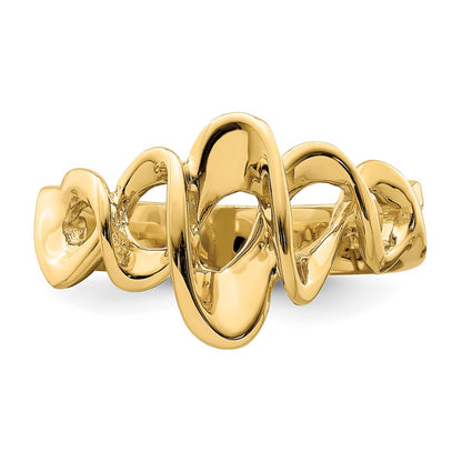 14K Yellow Gold Cut-Out Freeform Ring