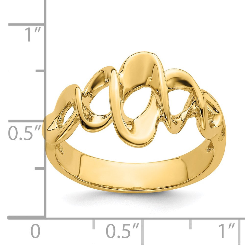 14K Yellow Gold Cut-Out Freeform Ring