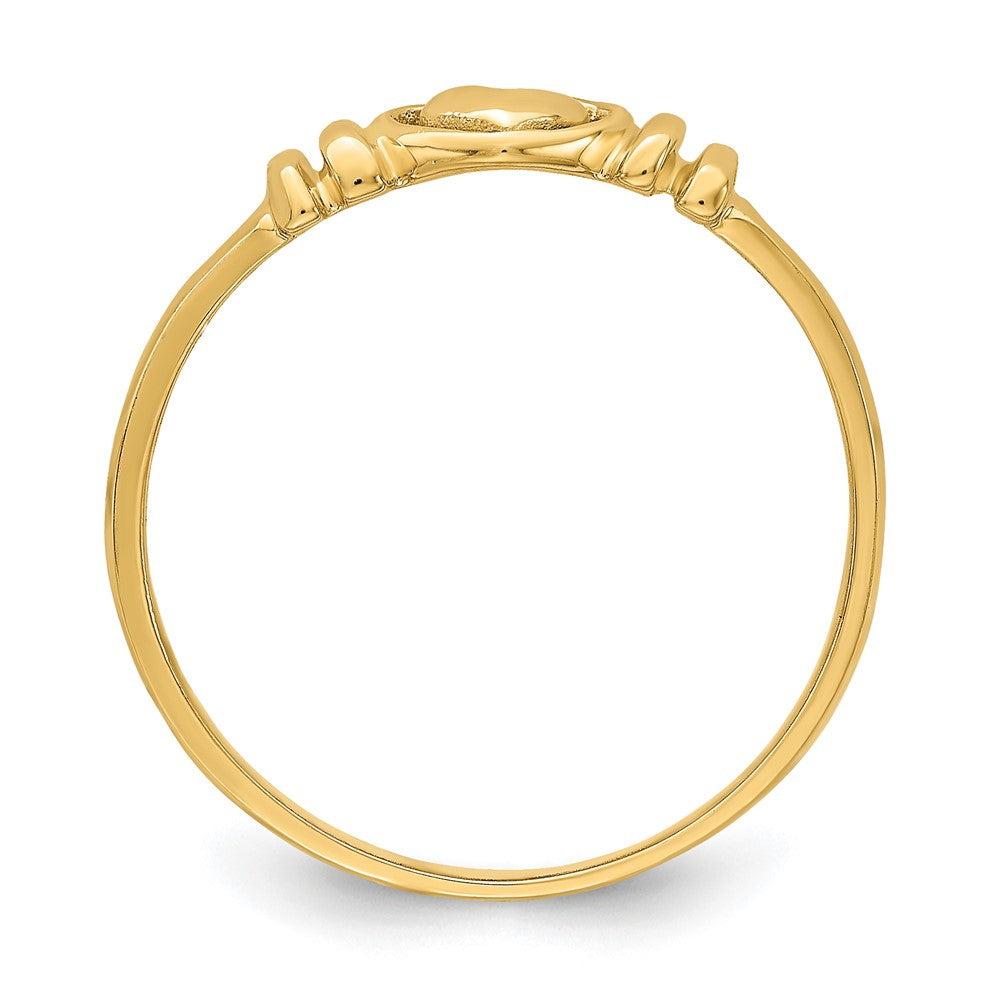 14K Yellow Gold Polished Heart Ring
