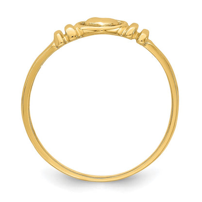 14K Yellow Gold Polished Heart Ring