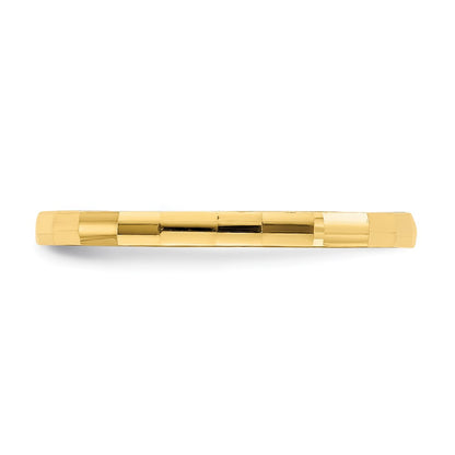 14K Yellow Gold Bamboo Texture Band Childs Ring