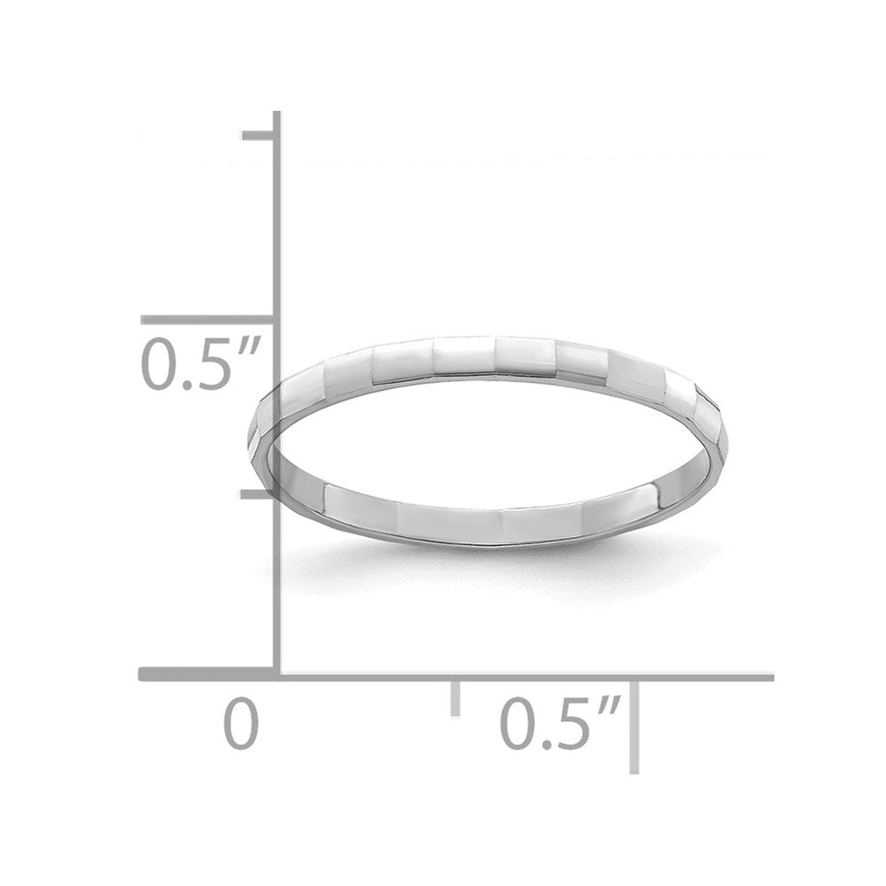 14k White Gold Bamboo Band Childs Ring