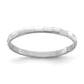 14k White Gold Bamboo Band Childs Ring