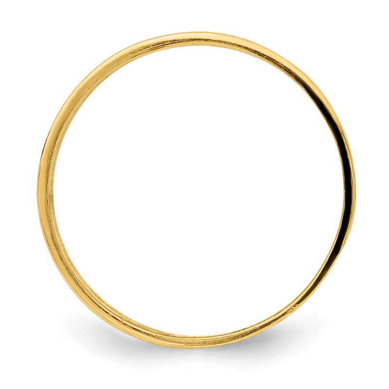 14K Yellow Gold Wave Engraved Thumb Ring
