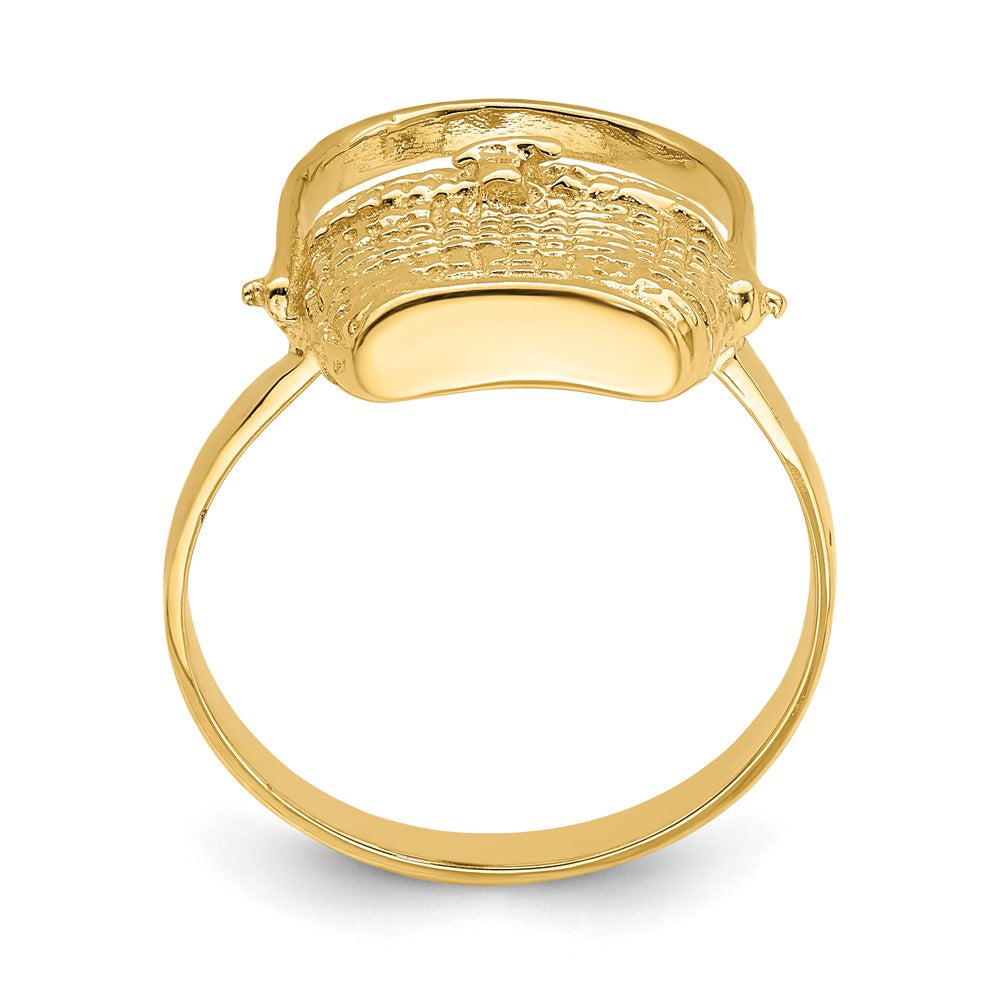 14K Yellow Gold 2-D Nantucket Basket Ring