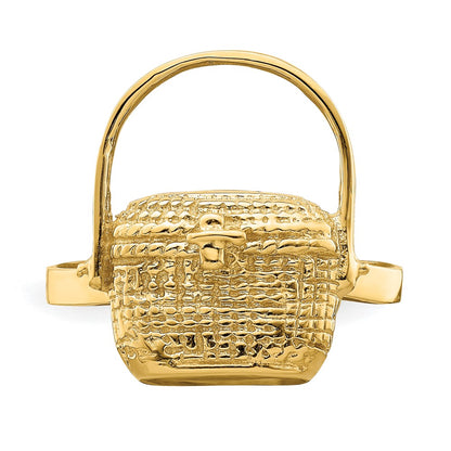 14K Yellow Gold 2-D Nantucket Basket Ring