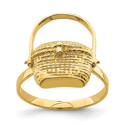 14K Yellow Gold 2-D Nantucket Basket Ring