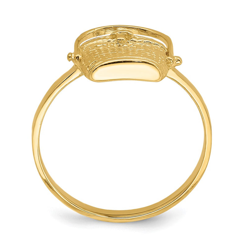 14K Yellow Gold 2-D Nantucket Basket Ring
