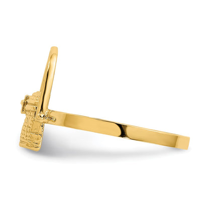 14K Yellow Gold 2-D Nantucket Basket Ring