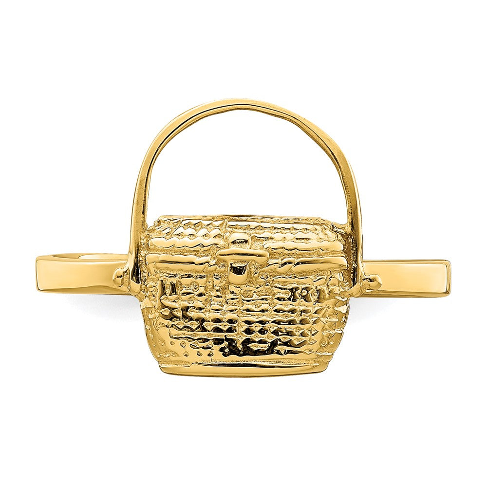14K Yellow Gold 2-D Nantucket Basket Ring