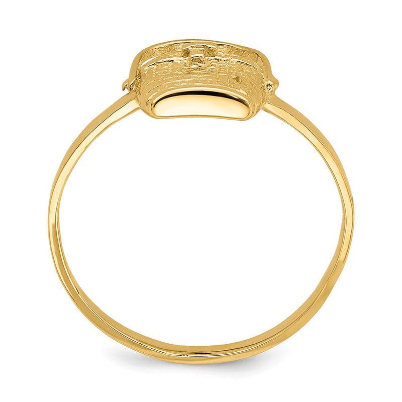 14K Yellow Gold 2-D Nantucket Basket Ring