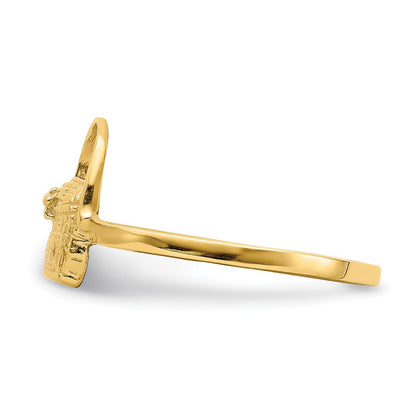 14K Yellow Gold 2-D Nantucket Basket Ring