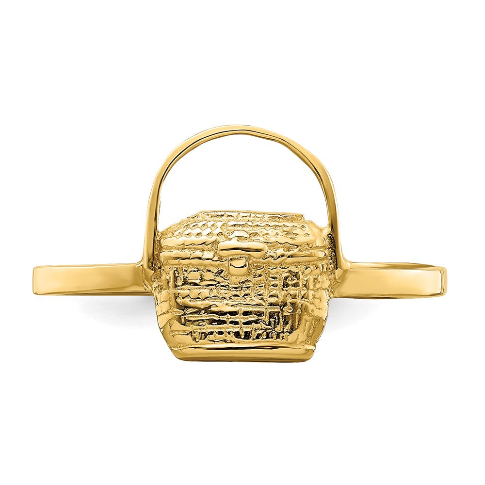 14K Yellow Gold 2-D Nantucket Basket Ring