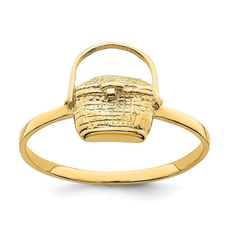 14K Yellow Gold 2-D Nantucket Basket Ring