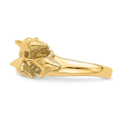 14K Yellow Gold Dolphins Ring