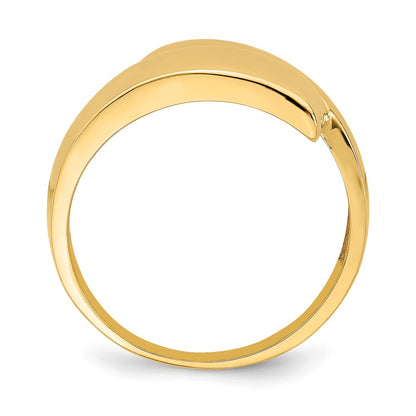 14K Yellow Gold Polished Bypass Ring