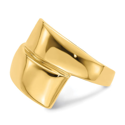 14K Yellow Gold Polished Bypass Ring