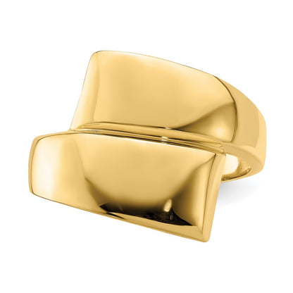 14K Yellow Gold Polished Bypass Ring