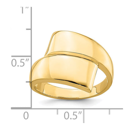 14K Yellow Gold Polished Bypass Ring
