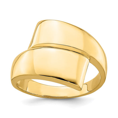 14K Yellow Gold Polished Bypass Ring