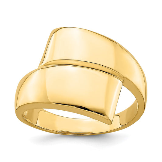 14K Yellow Gold Polished Bypass Ring