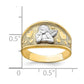 14k Yellow Gold w/ Rhodium Angel and Heart Band