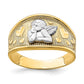 14k Yellow Gold w/ Rhodium Angel and Heart Band