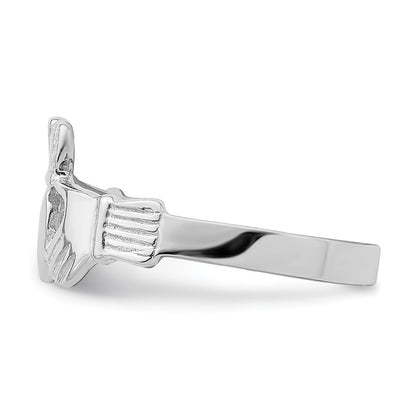 14k White Gold Claddagh Ring