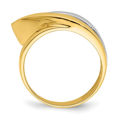 14k Two-Tone Gold Four Tier Waterfall Ring
