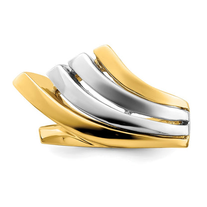 14k Two-Tone Gold Four Tier Waterfall Ring