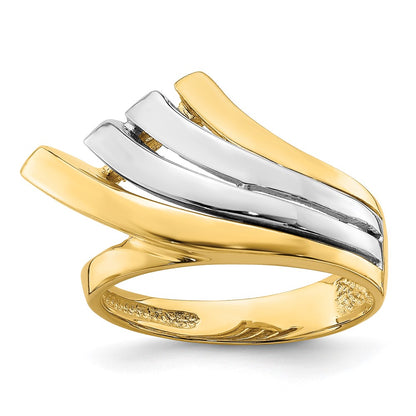 14k Two-Tone Gold Four Tier Waterfall Ring
