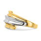 14k Two-Tone Gold Bypass Fashion Ring
