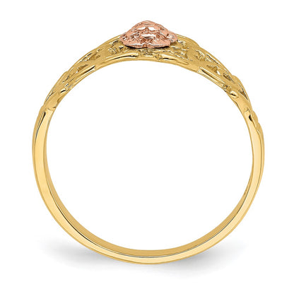14k Two-Tone Gold Cut-Out Flower Ring