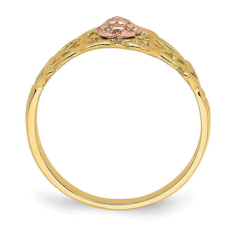 14k Two-Tone Gold Cut-Out Flower Ring
