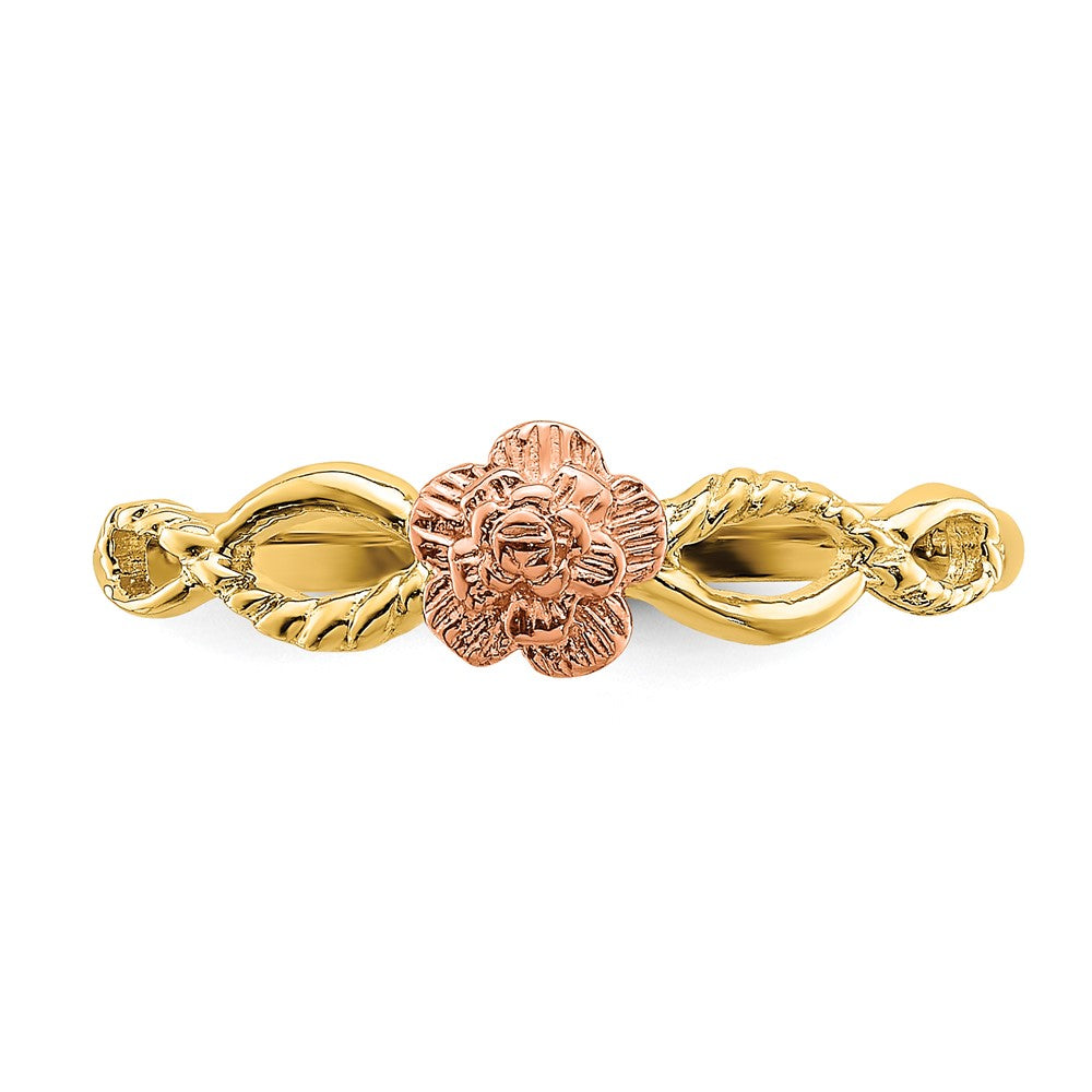 14k Two-Tone Gold Flower Ring