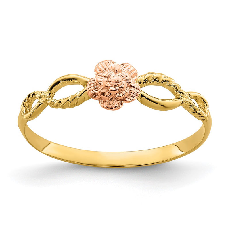 14k Two-Tone Gold Flower Ring