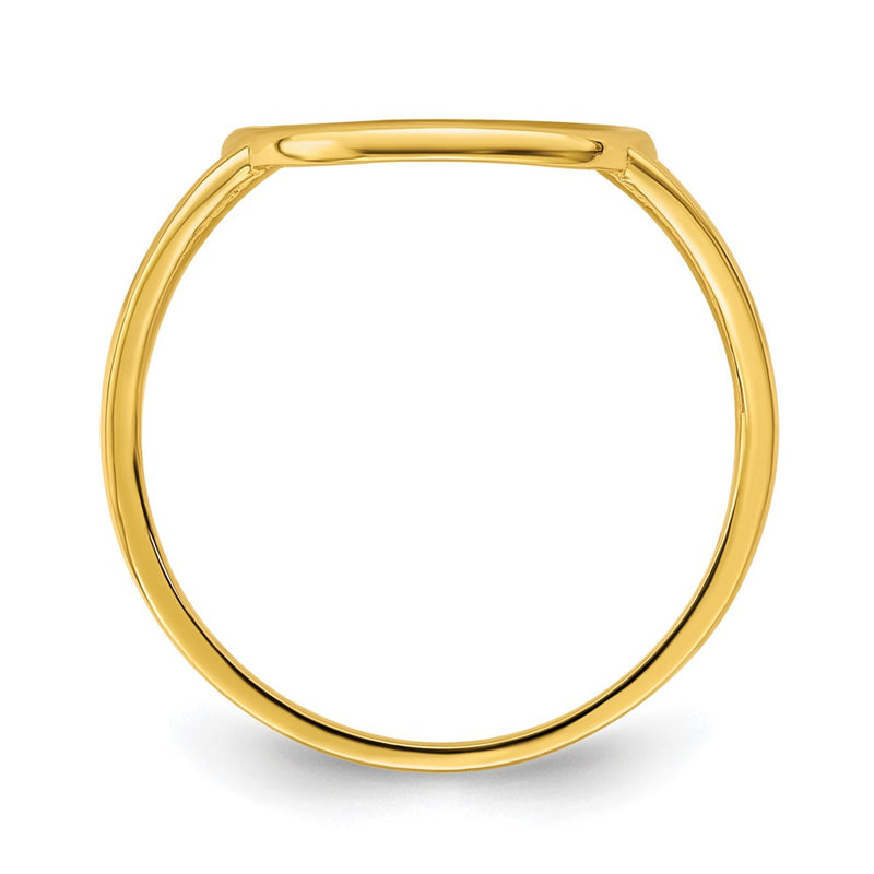 14K Yellow Gold Polished Tree of Life in Circle Ring