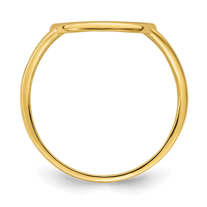 14K Yellow Gold Polished Raphael Angel in Circle Ring