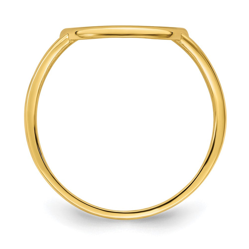14K Yellow Gold Polished Raphael Angel in Circle Ring