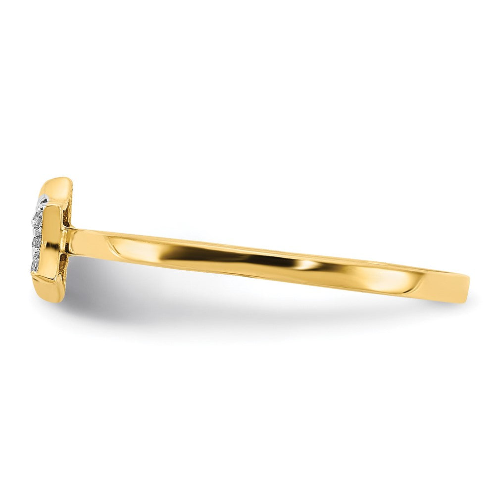 14K Yellow Gold Polished CZ Star Ring