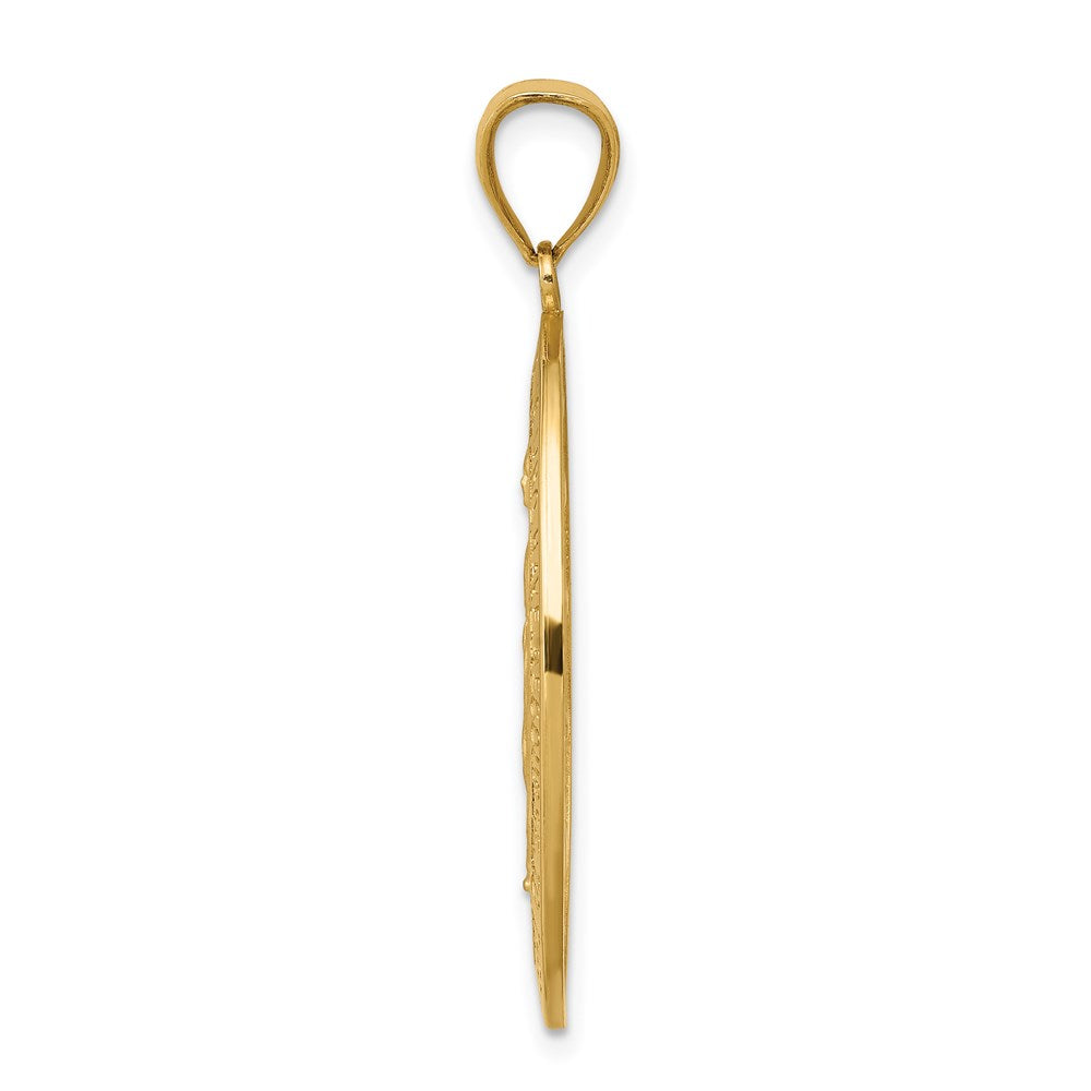 14k Yellow Gold Miraculous Medal Pendant
