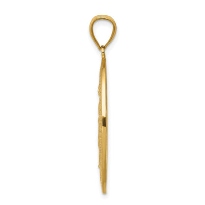 14k Yellow Gold Miraculous Medal Pendant