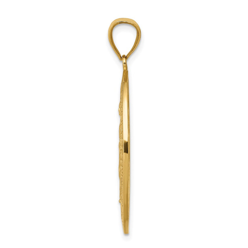 14k Yellow Gold Miraculous Medal Pendant