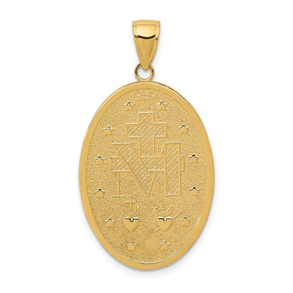 14k Yellow Gold Miraculous Medal Pendant