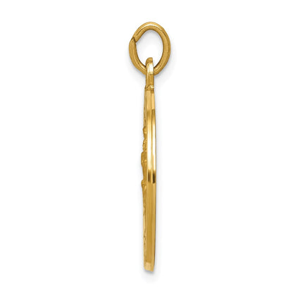 14k Yellow Gold US Air Force Saint Christopher Medal Pendant